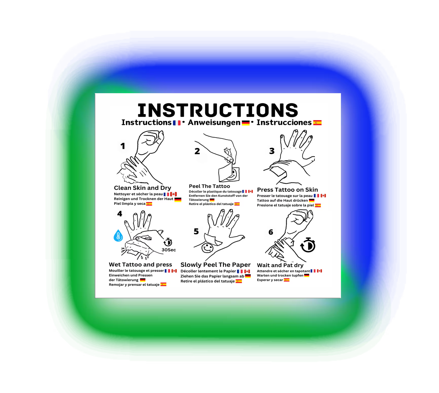 Pup Play Temporary Tattoos 8 Set Options