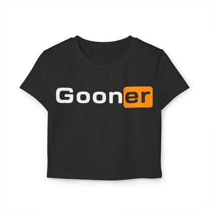 Gooner T-shirt bdsm crop top chastity crop top sissy crop top Goon tshirt BNWO Queen of Spade BETA Humilation