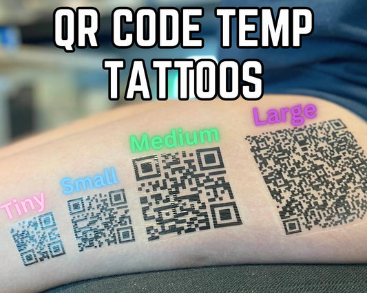 Custom QR Code Temporary Tattoos