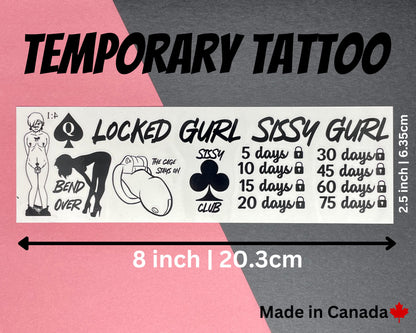 Sissy Tattoo Sheets | bdsm chastity cage sissy gurl Humiliation BDSM Design body art Chastity Tattoos Sissy Tatto Kinkabl