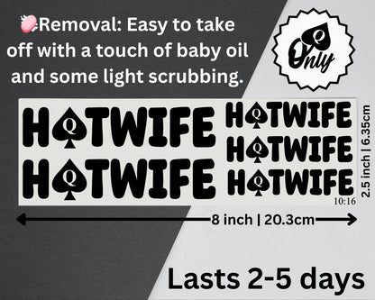 Hotwife Temporary Tattoo | QOS Tattoo, BNWO, BBC Tattoo, Queen of Spades Tattoo Snow Bunny Tattoo, Blacked tattoo