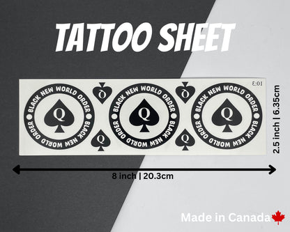 BNWO Temporary Tattoo Sheet | Chastity and Sissy Tattoos Bdsm tattoos Locked Boy Locked Sexy Temporary Tattoos BNWO Tattoo